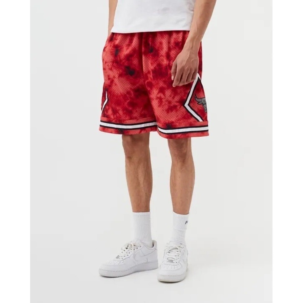 MITCHELL & NESS Chicago Bulls NBA Galaxy Swingman Shorts Red Men's‎ S *NEW* $110